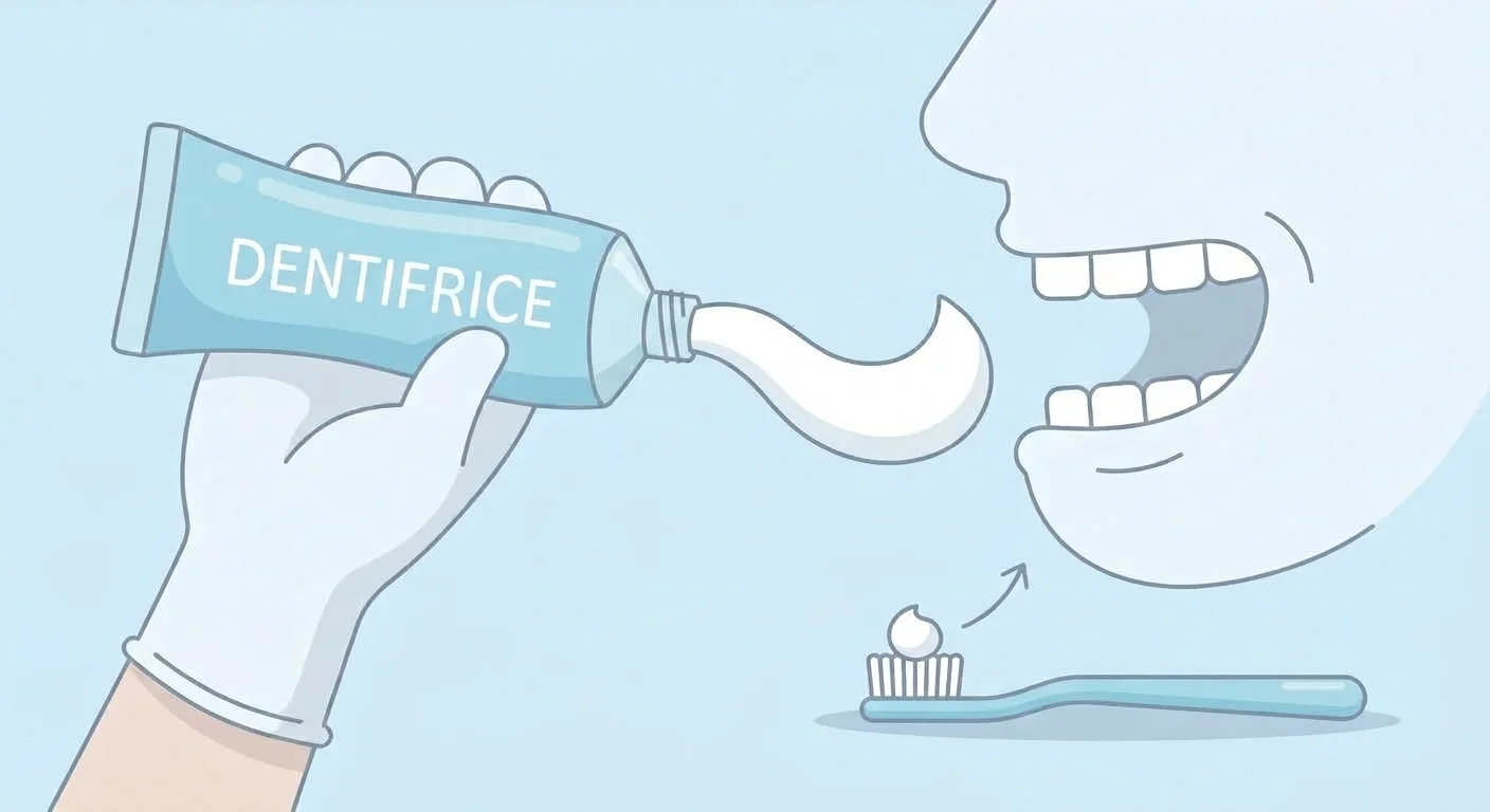Illustration montrant côte à côte une personne pressant le tube de dentifrice directement dans sa bouche et une autre appliquant une petite quantité sur sa brosse à dents