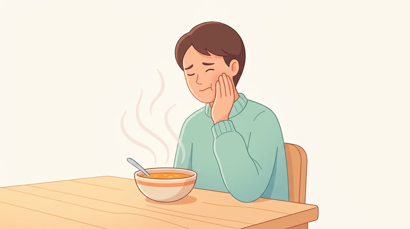 뜨거운 음식에 이가 아플 때
