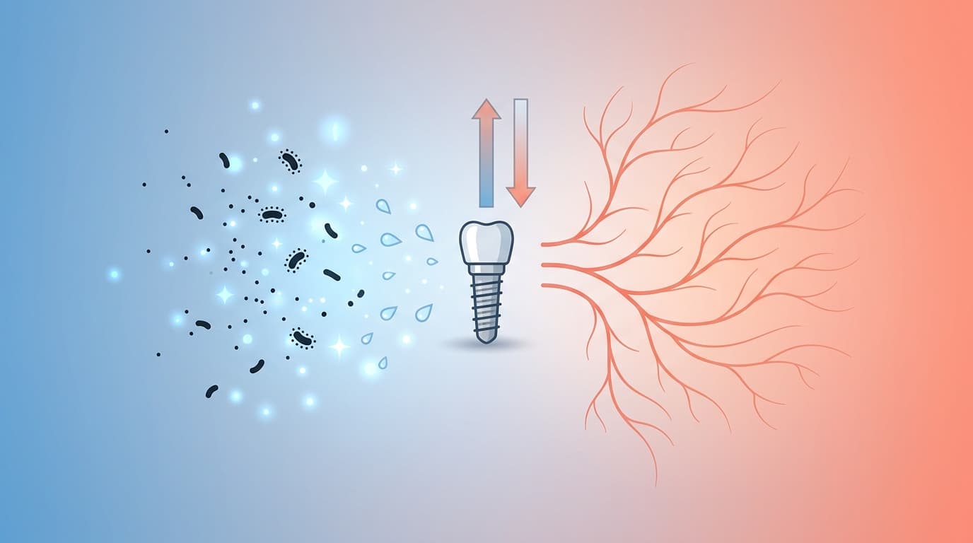Plasma-Activated Water Switches Between Killing Bacteria and Regrowing Vessels by Voltage in Peri-Implantitis