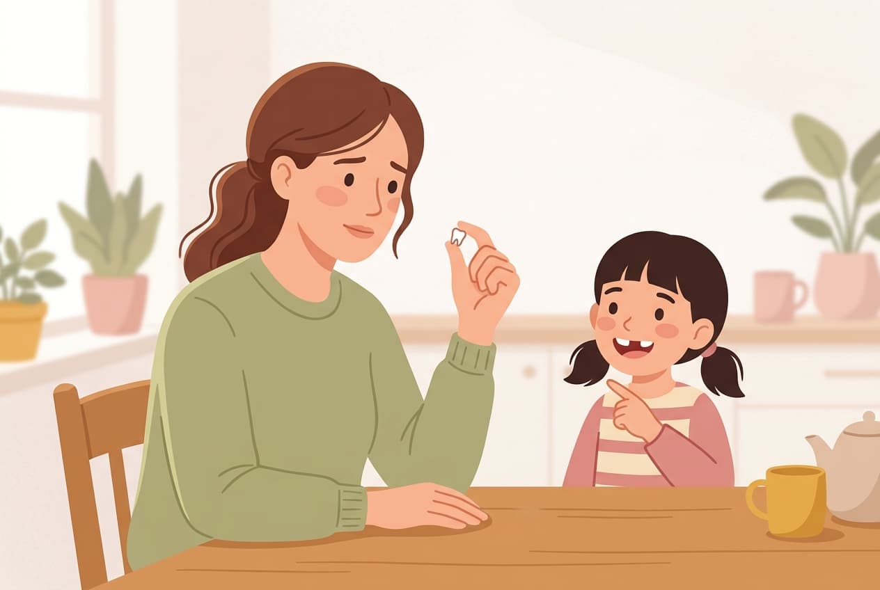 빠진 유치의 뿌리가 짧거나 없는 것처럼 보이면 부러진 건가요?